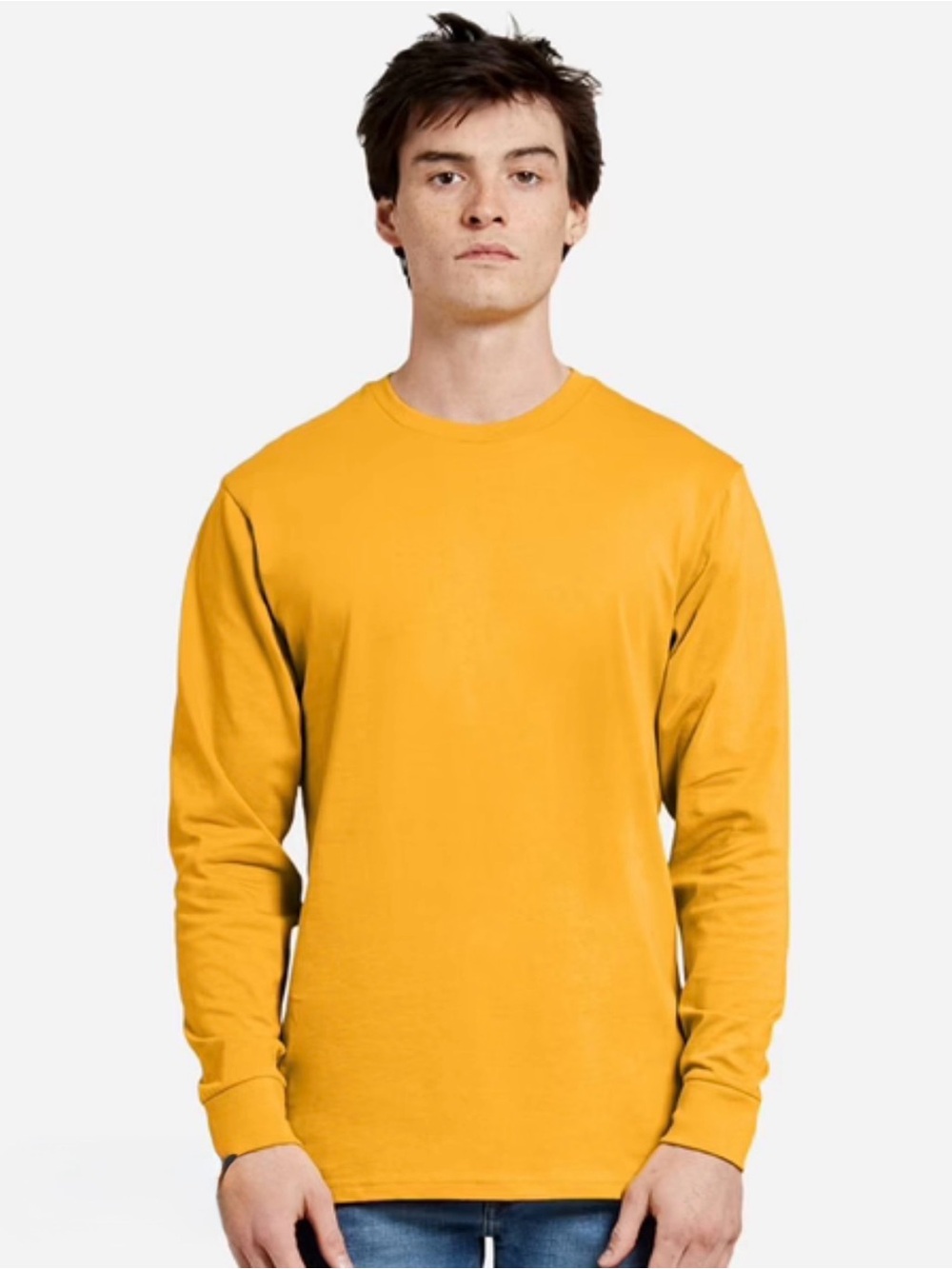 Old Navy EUC Vintage Men's Long Sleeve Crewneck Shirt - Yellow